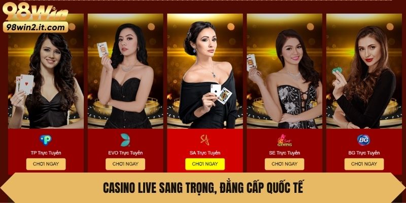 Casino live sang trọng, đẳng cấp quốc tế